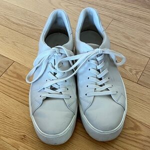 Vince Light Grey Leather Sneakers